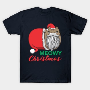 Meowy Christmas fro Santa Cat T-Shirt